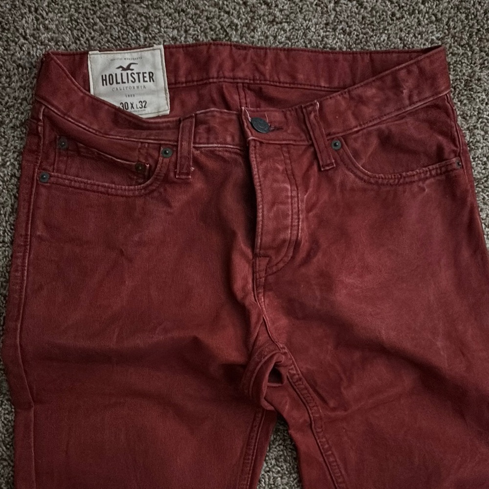 Hollister Red Slim Jeans with a Sleek Fit